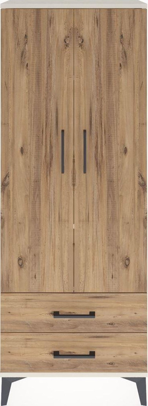 Arges Dolap 4 Raflı 2 Çekmeceli 2 Kapaklı 60x30x163 Aytaşı-Çam