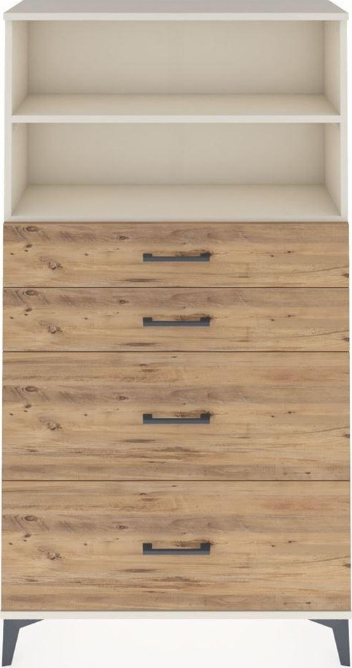 Arges Dolap 2 Raflı 4 Çekmeceli 88x30x163 Aytaşı-Çam