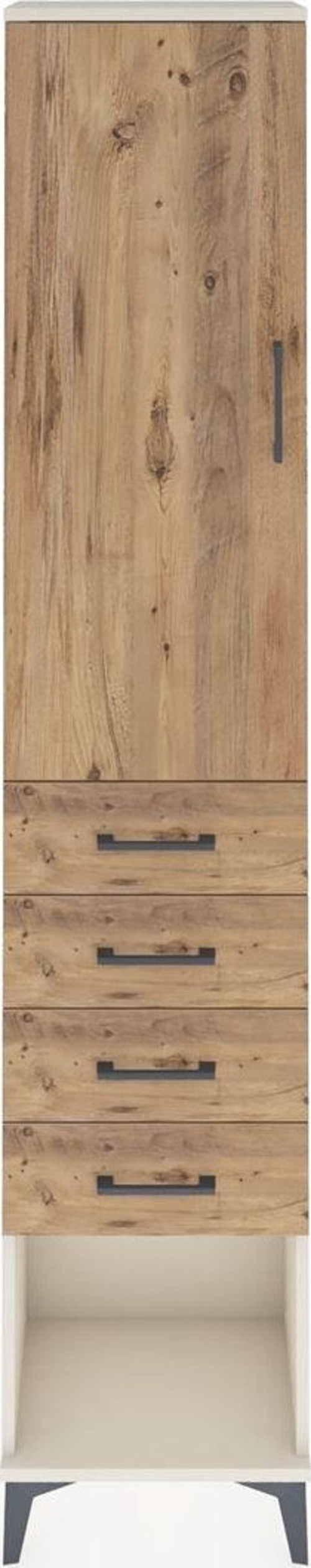 Arges Dolap 2 Raflı 4 Çekmeceli Tek Askılı 44x30x221 Aytaşı-Çam
