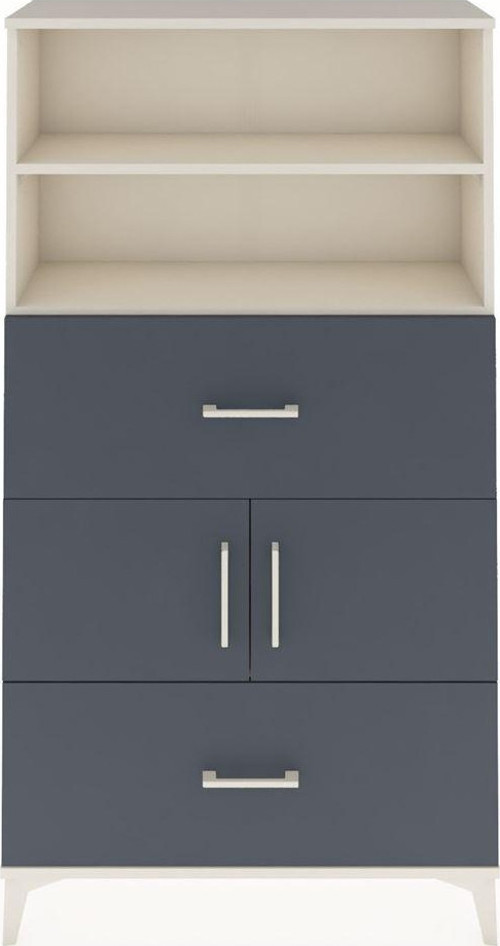 Arges Dolap 3 Raflı 2 Çekmeceli 2 Kapaklı 88x30x163 Aytaşı-Antrasit