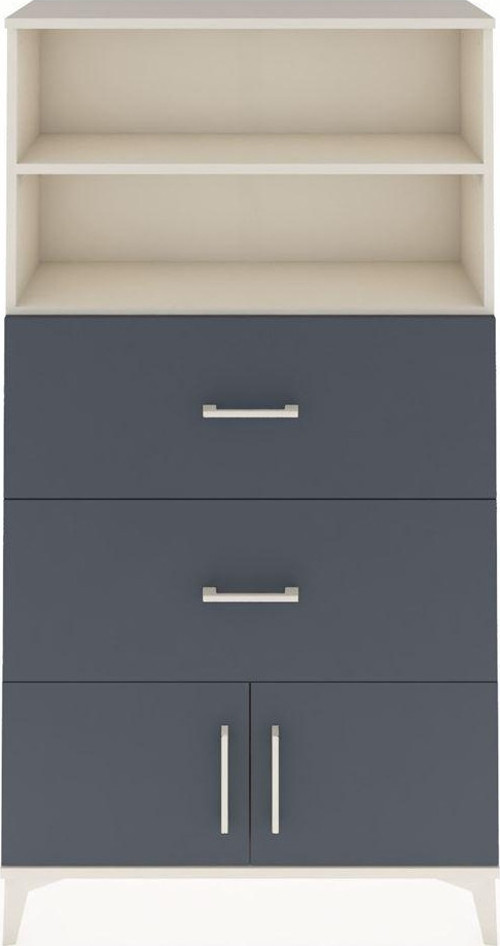 Arges Dolap 2 Raflı 2 Çekmeceli 2 Kapaklı 88x30x163 Aytaşı-Antrasit
