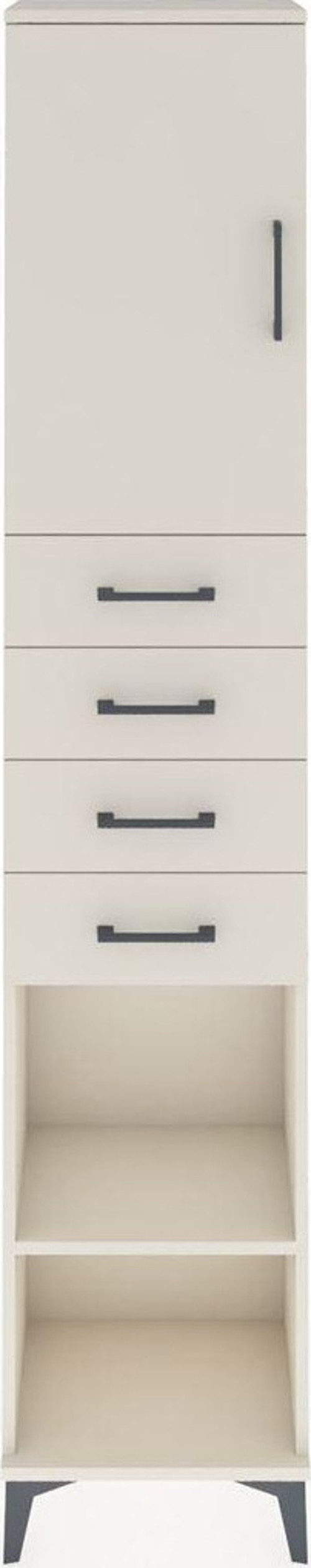 Arges Dolap 3 Raflı 4 Çekmeceli Tek Kapaklı 44x30x221 Aytaşı-Aytaşı