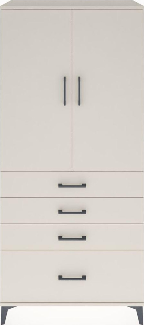 Hyperion Dolap Tek Raflı 4 Çekmeceli Tek Askılı 88x44x195 Aytaşı-Aytaşı