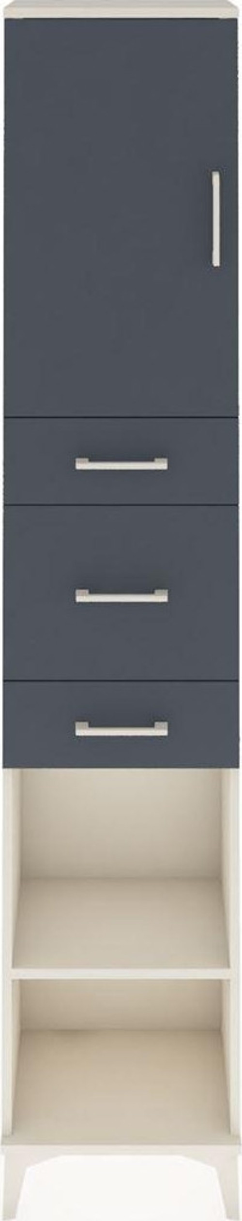 Arges Dolap 3 Raflı 3 Çekmeceli 1 Kapaklı 44 x 30 x 221 cm Aytaşı - Antrasit