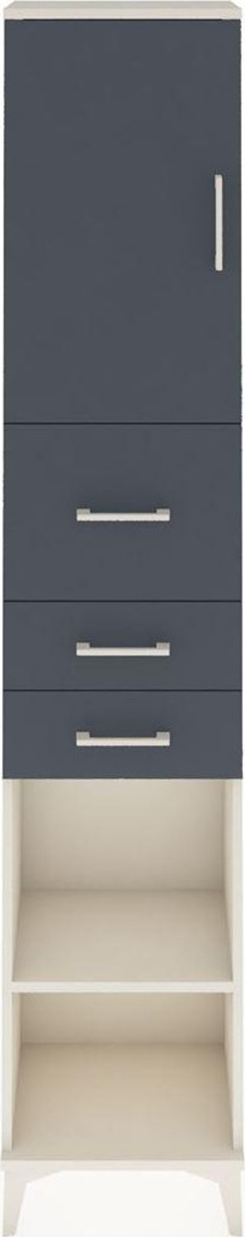 Arges Dolap 3 Raflı 3 Çekmeceli Tek Kapaklı 44x30x221 Aytaşı-Antrasit