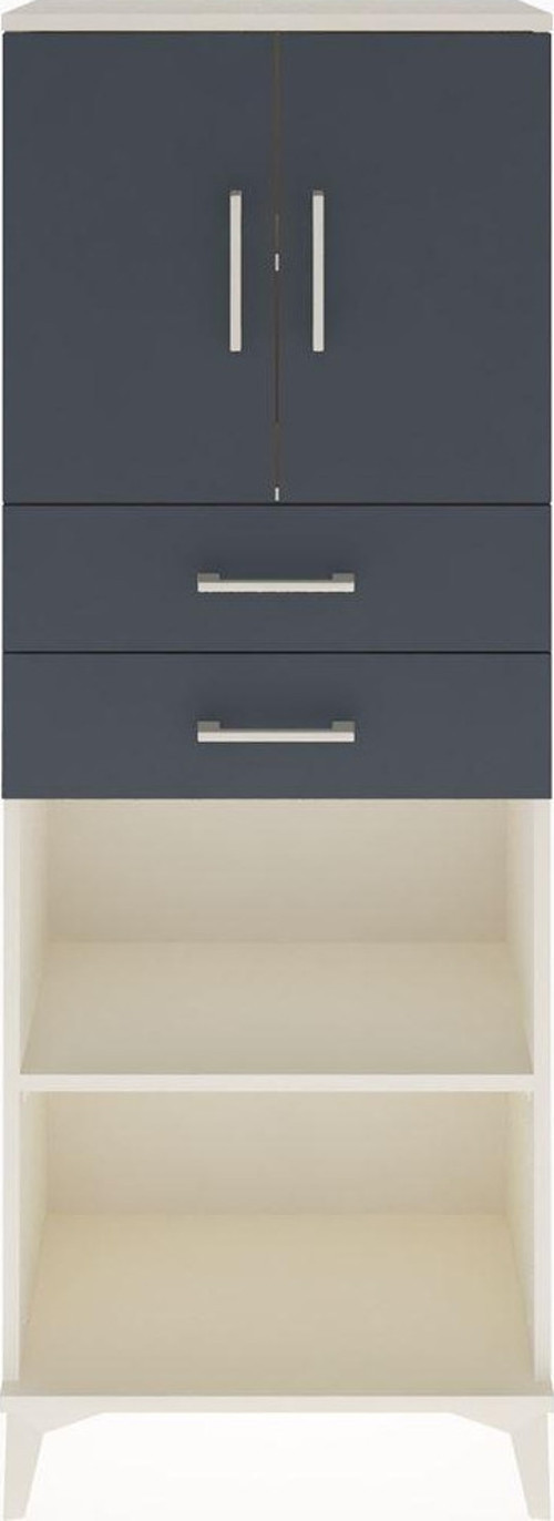 Arges Dolap 3 Raflı 2 Çekmeceli 2 Kapaklı 60x30x163 Aytaşı-Antrasit