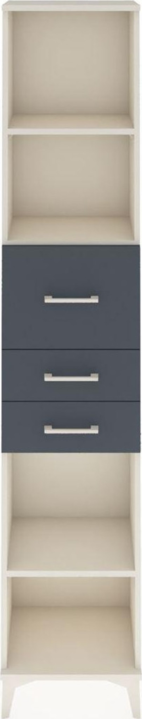 Arges Dolap 3 Raflı 3 Çekmeceli 44 x 30 x 221 cm Aytaşı - Antrasit