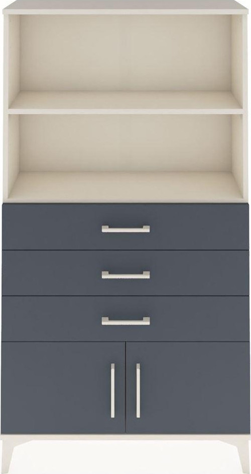 Arges Dolap 2 Raflı 3 Çekmeceli 2 Kapaklı 88x30x163 Aytaşı-Antrasit