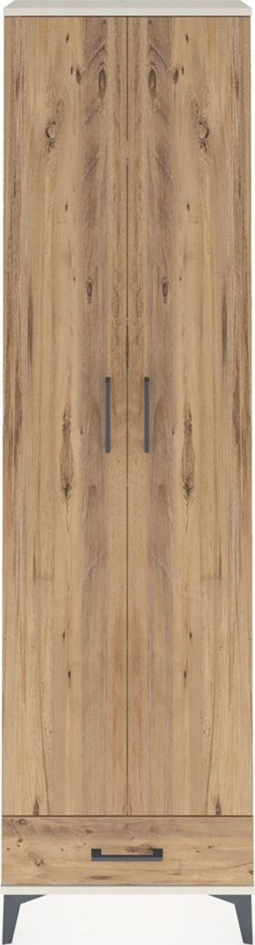 Arges Dolap 5 Raflı Tek Çekmeceli 2 Kapaklı 60x30x221 Aytaşı-Çam