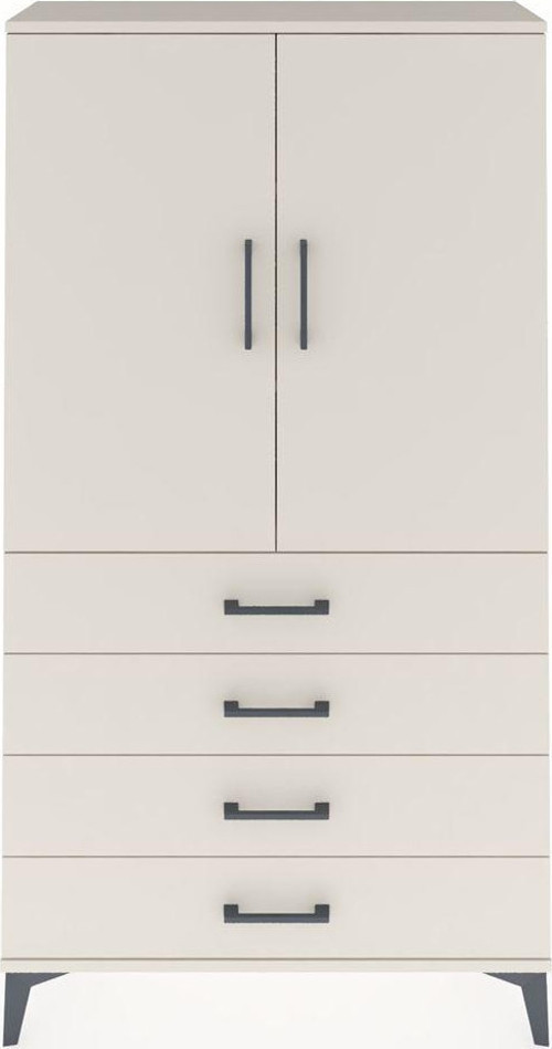 Arges Dolap 3 Raflı 4 Çekmeceli 2 Kapaklı 88x30x163 Aytaşı-Aytaşı
