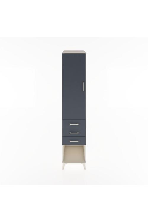 Hyperion Dolap 2 Raflı 3 Çekmeceli 1 Kapaklı 44 x 44 x 221 cm Aytaşı - Antrasit