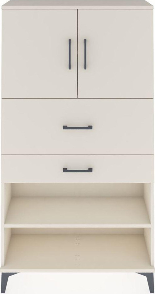 Arges Dolap 3 Raflı 2 Çekmeceli 2 Kapaklı 88x30x163 Aytaşı-Aytaşı