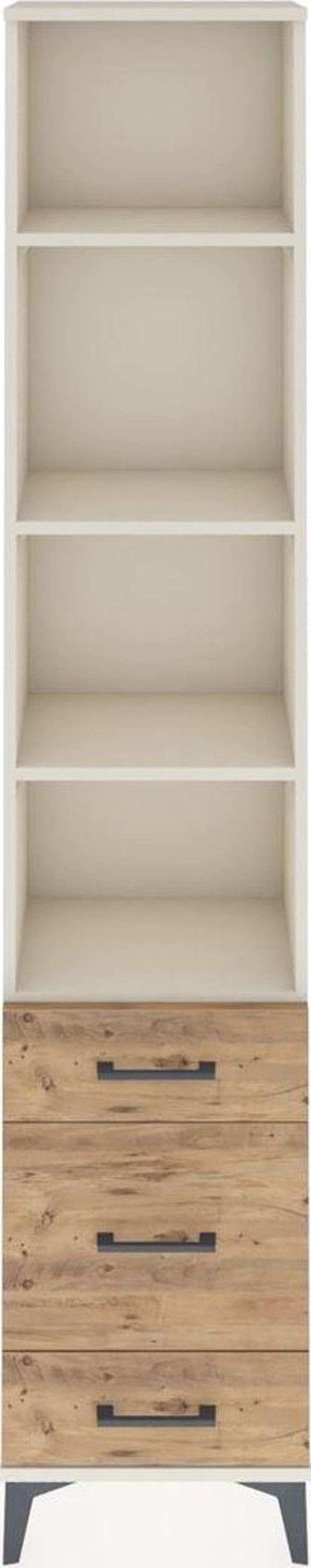 Arges Dolap 4 Raflı 3 Çekmeceli 44x30x221 Aytaşı-Çam