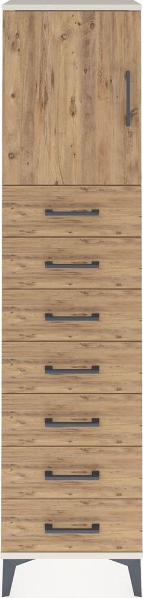 Arges Dolap 2 Raflı 7 Çekmeceli 1 Kapaklı 44 x 30 x 182 cm Aytaşı - Çam