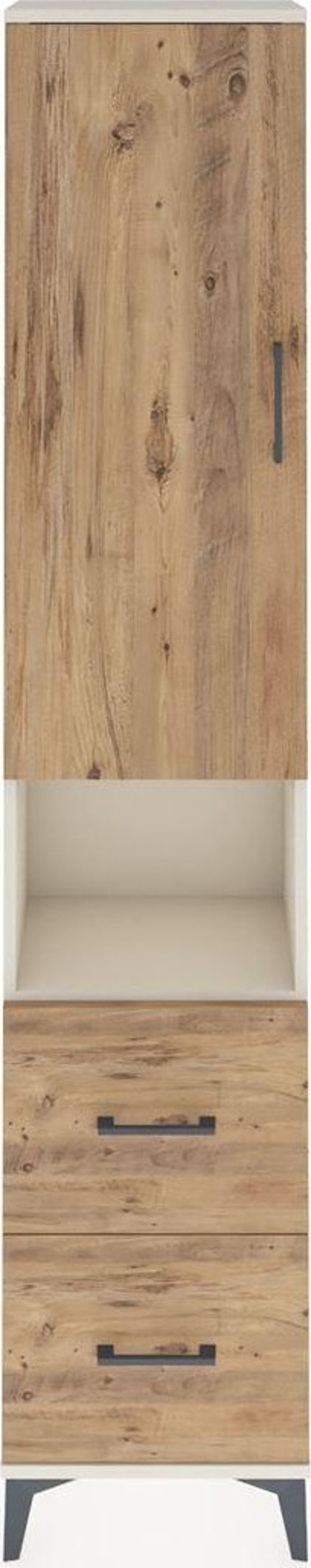 Arges Dolap 3 Raflı 2 Çekmeceli Tek Askılı 44x30x221 Aytaşı-Çam