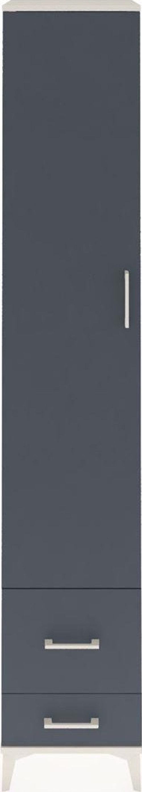 Hyperion Dolap 5 Raflı 2 Çekmeceli Tek Kapaklı 44x44x243 Aytaşı-Antrasit