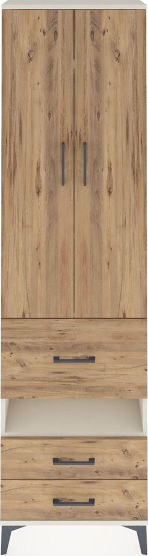 Arges Dolap 4 Raflı 3 Çekmeceli 2 Kapaklı 60x30x221 Aytaşı-Çam