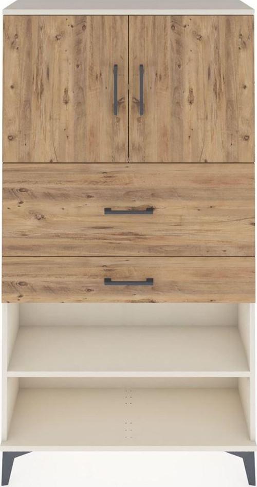 Arges Dolap 3 Raflı 2 Çekmeceli 2 Kapaklı 88x30x163 Aytaşı-Çam