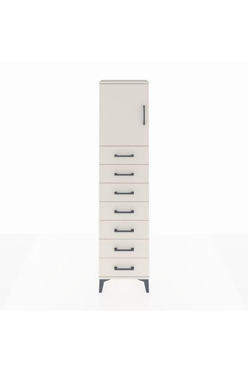 Arges Dolap 2 Raflı 7 Çekmeceli 1 Kapaklı 44 x 30 x 182 cm Aytaşı - Aytaşı