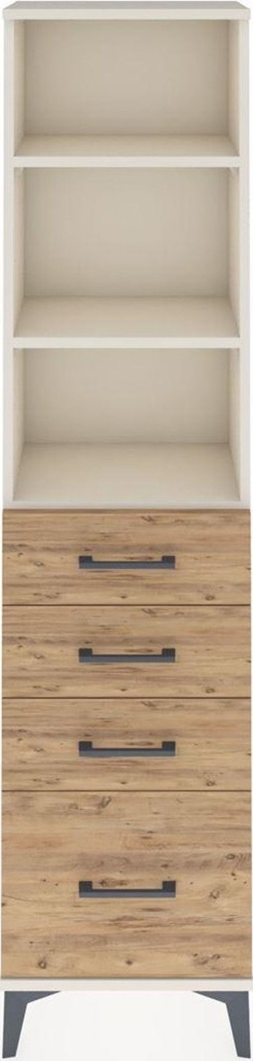 Arges Dolap 3 Raflı 4 Çekmeceli 44x30x182 Aytaşı-Çam