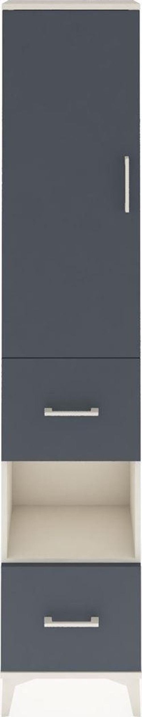 Arges Dolap 4 Raflı 2 Çekmeceli Tek Kapaklı 44x30x221 Aytaşı-Antrasit