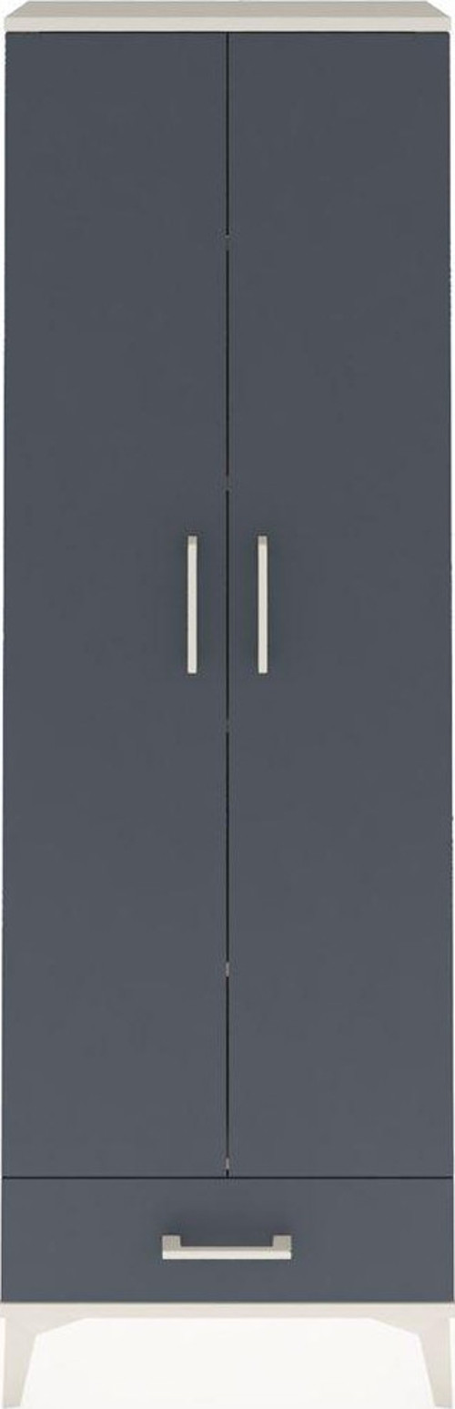Arges Dolap 5 Raflı 1 Çekmeceli 2 Kapaklı 60 x 30 x 182 cm Aytaşı - Antrasit