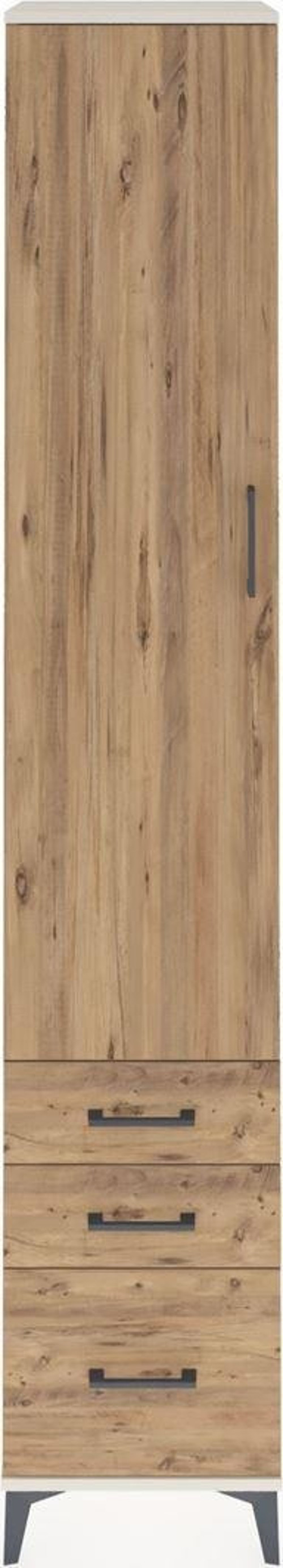 Hyperion Dolap 5 Raflı 3 Çekmeceli Tek Kapaklı 44x44x243 Aytaşı-Çam