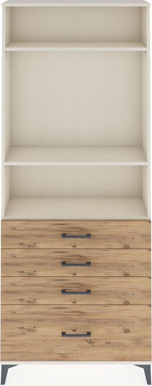Arges Dolap 3 Raflı 4 Çekmeceli 88x30x221 Aytaşı-Çam