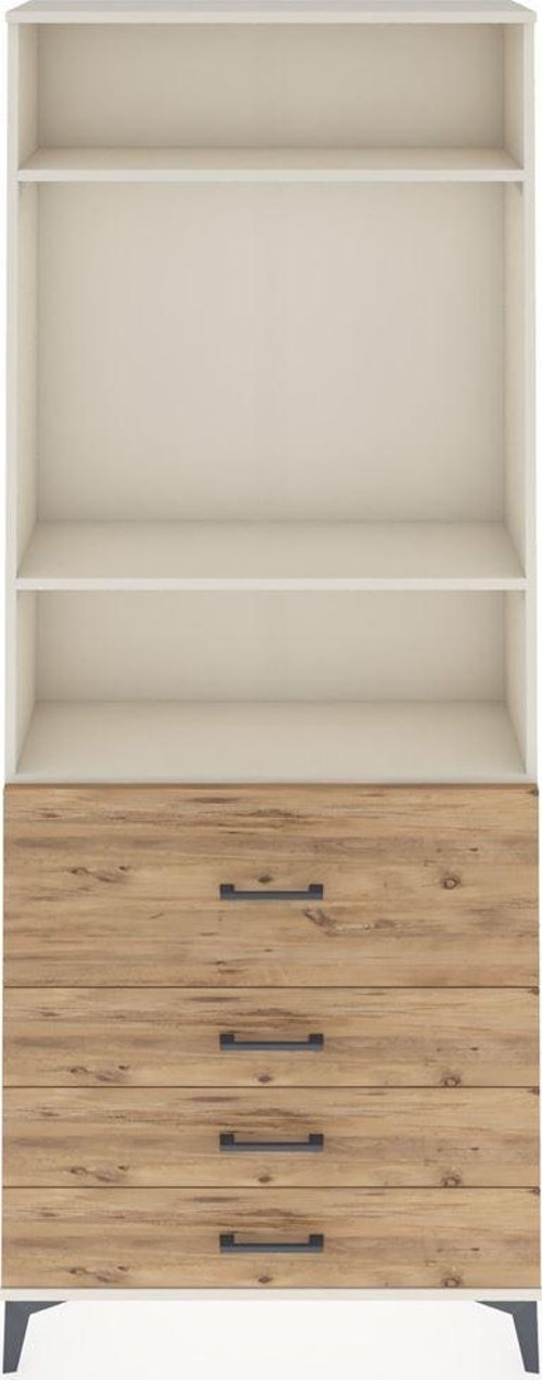 Arges Dolap 3 Raflı 4 Çekmeceli 88x30x221 Aytaşı-Çam