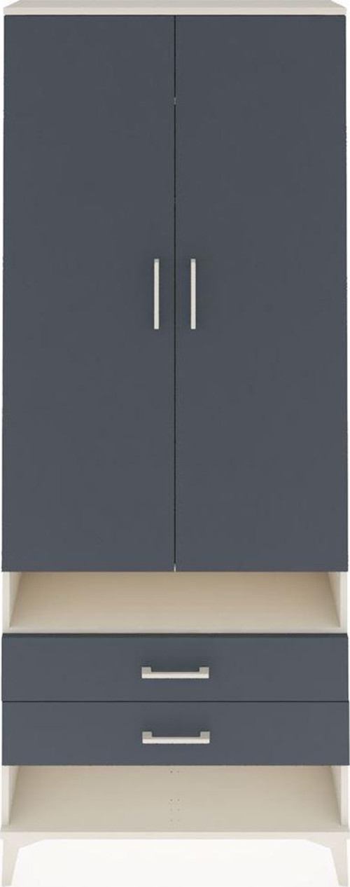 Arges Dolap 3 Raflı 2 Çekmeceli Tek Askılı 88x30x221 Aytaşı-Antrasit