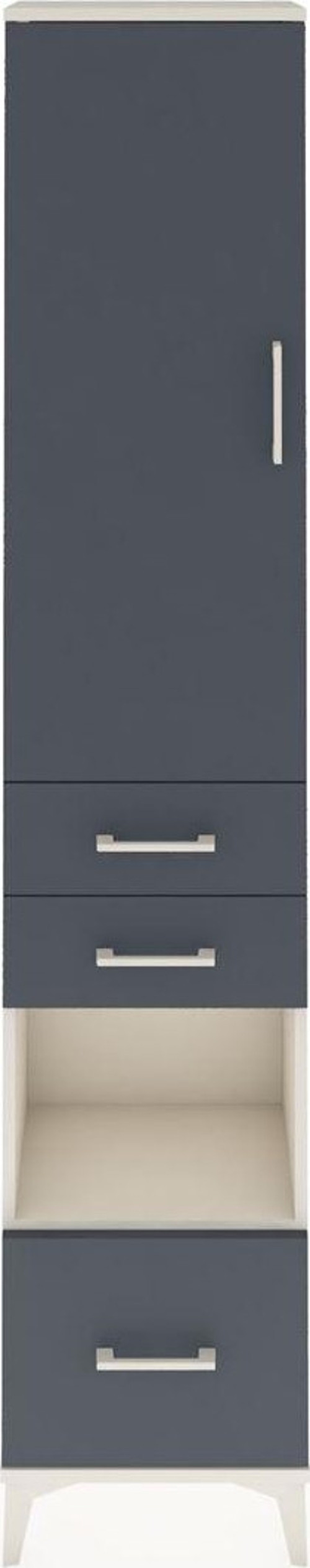 Arges Dolap 3 Raflı 3 Çekmeceli Tek Askılı 44x30x221 Aytaşı-Antrasit
