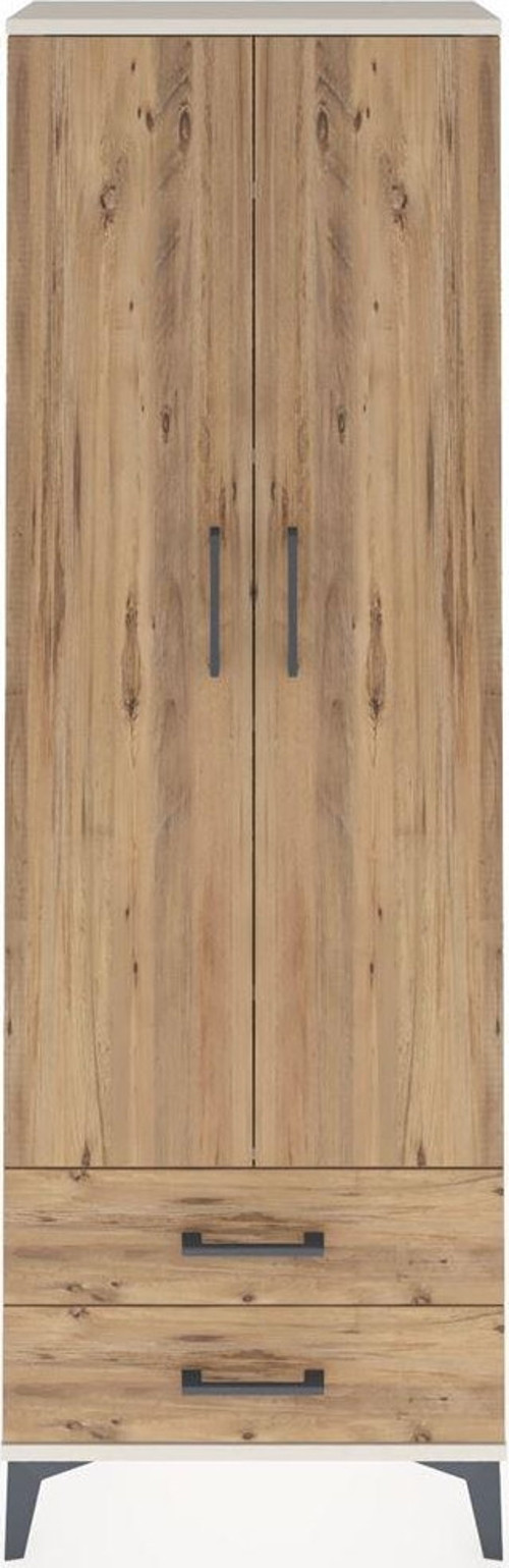 Arges Dolap 5 Raflı 2 Çekmeceli 2 Kapaklı 60 x 30 x 182 cm Aytaşı - Çam