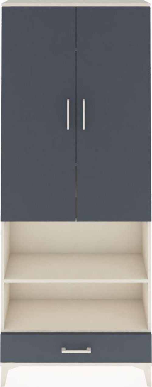 Arges Dolap 5 Raflı 1 Çekmeceli 2 Kapaklı 88 x 30 x 221 cm Aytaşı - Antrasit