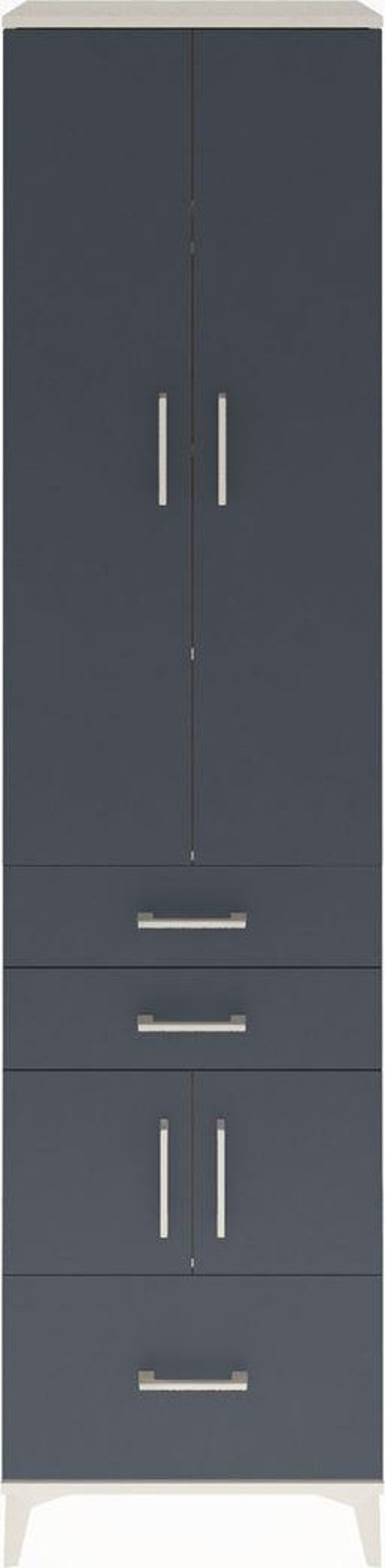 Hyperion Dolap 5 Raflı 3 Çekmeceli 4 Kapaklı 60 x 44 x 243 cm Aytaşı - Antrasit