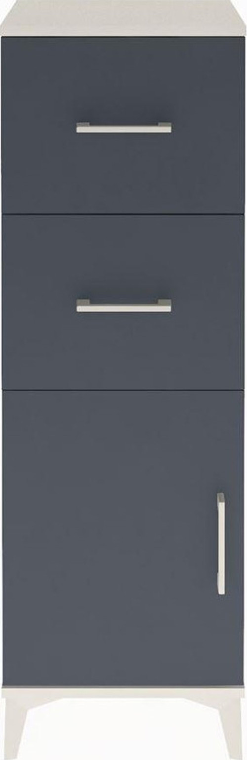 Arges Dolap 1 Raflı 2 Çekmeceli 1 Kapaklı 44 x 30 x 134 cm Aytaşı - Antrasit