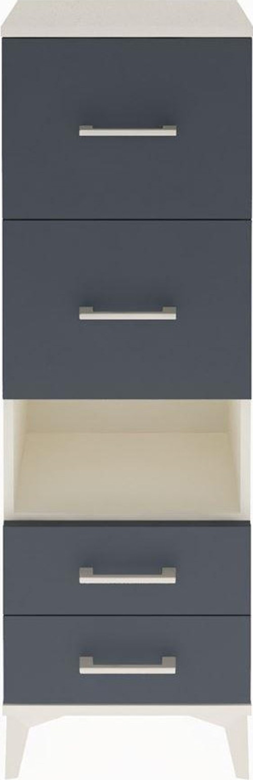 Arges Dolap Tek Raflı 4 Çekmeceli 44x30x134 Aytaşı-Antrasit
