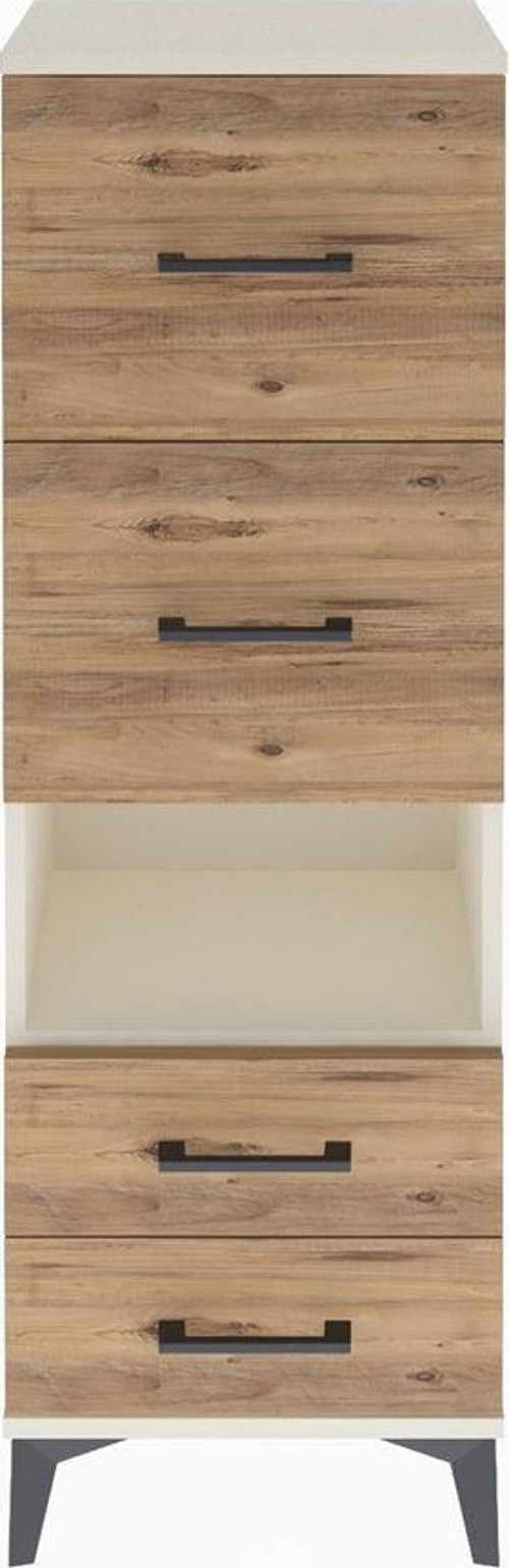 Arges Dolap Tek Raflı 4 Çekmeceli 44x30x134 Aytaşı-Çam