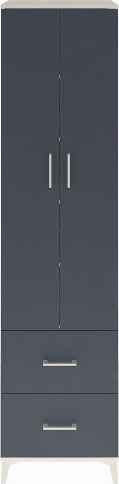 Hyperion Dolap 5 Raflı 2 Çekmeceli 2 Kapaklı 60x44x243 Aytaşı-Antrasit