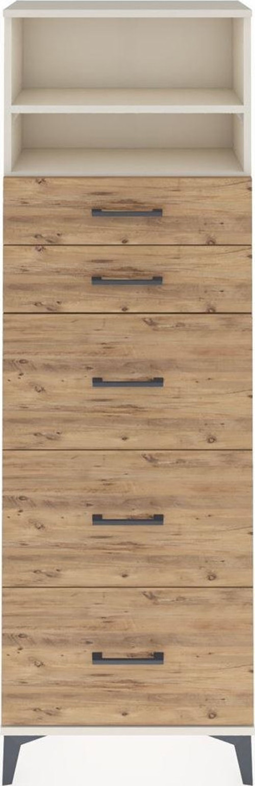 Arges Dolap 2 Raflı 5 Çekmeceli 60x30x182 Aytaşı-Çam