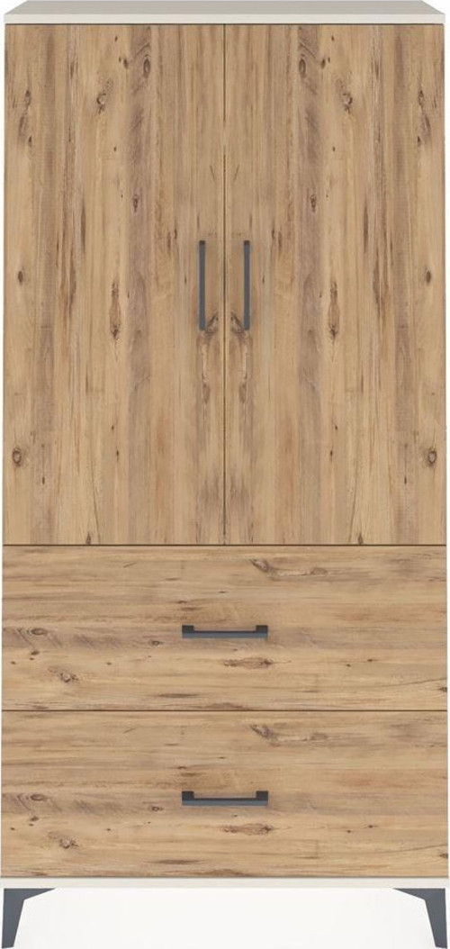 Arges Dolap 3 Raflı 2 Çekmeceli 2 Kapaklı 88 x 30 x 182 cm Aytaşı - Çam