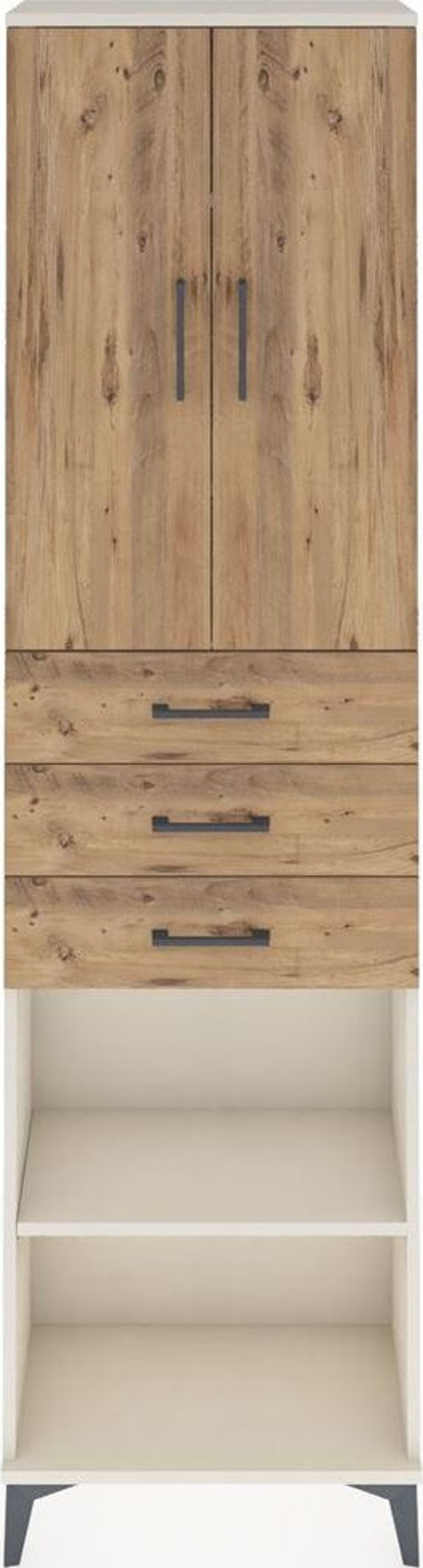 Arges Dolap 4 Raflı 3 Çekmeceli 2 Kapaklı 60x30x221 Aytaşı-Çam