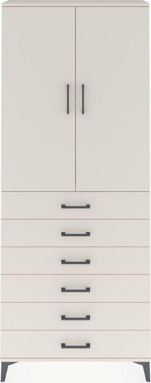 Arges Dolap 2 Raflı 6 Çekmeceli 2 Kapaklı 88 x 30 x 221 cm Aytaşı - Aytaşı