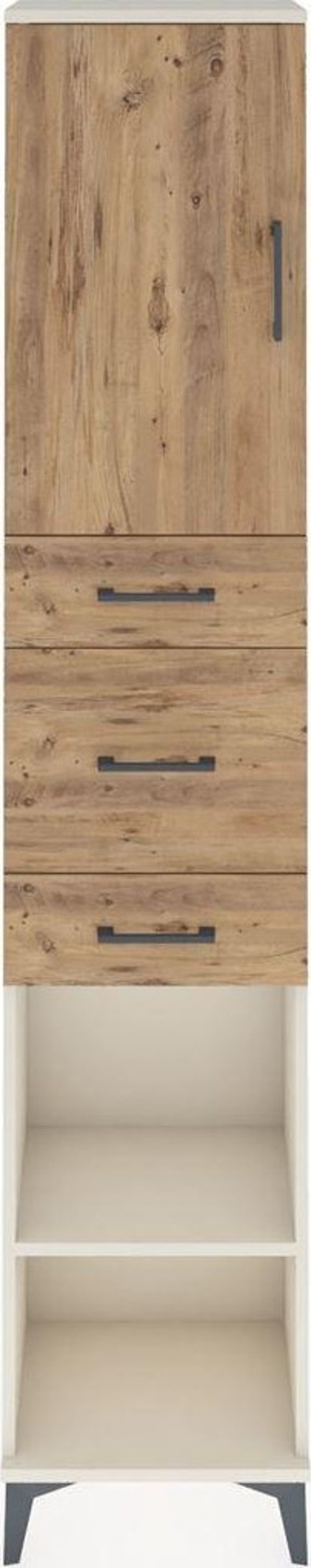 Arges Dolap 3 Raflı 3 Çekmeceli Tek Kapaklı 44x30x221 Aytaşı-Çam