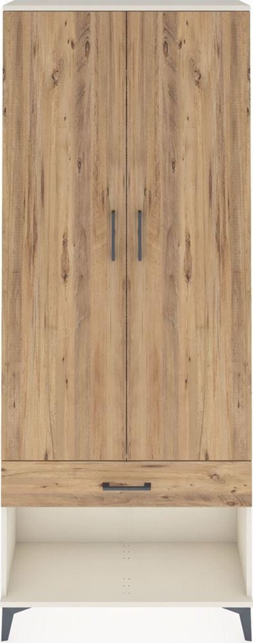 Arges Dolap 2 Raflı Tek Çekmeceli Tek Askılı 88x30x221 Aytaşı-Çam