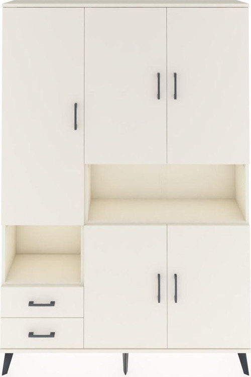 Arges Gardrop 10 Raflı 2 Çekmeceli 5 Kapaklı 132x30x195 Aytaşı-Aytaşı