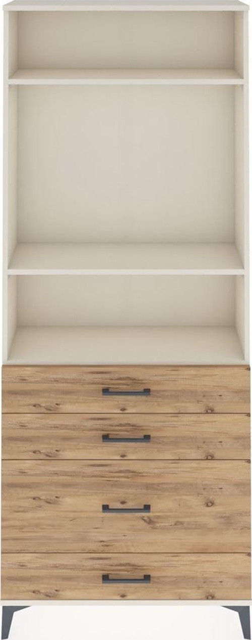 Arges Dolap 3 Raflı 4 Çekmeceli 88x30x221 Aytaşı-Çam