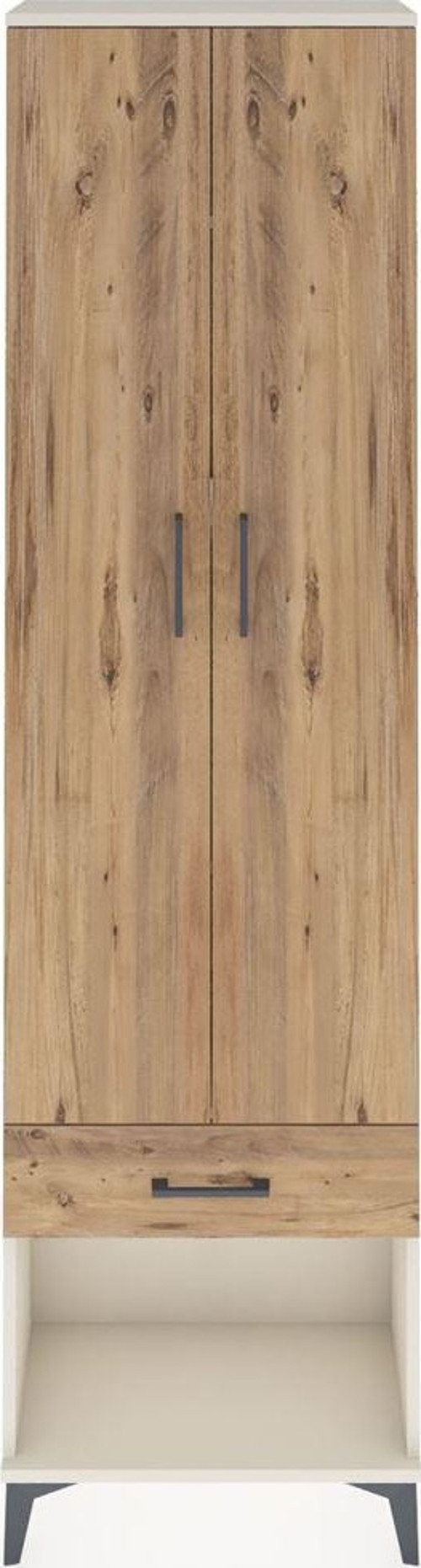 Arges Dolap 4 Raflı Tek Çekmeceli 2 Kapaklı 60x30x221 Aytaşı-Çam