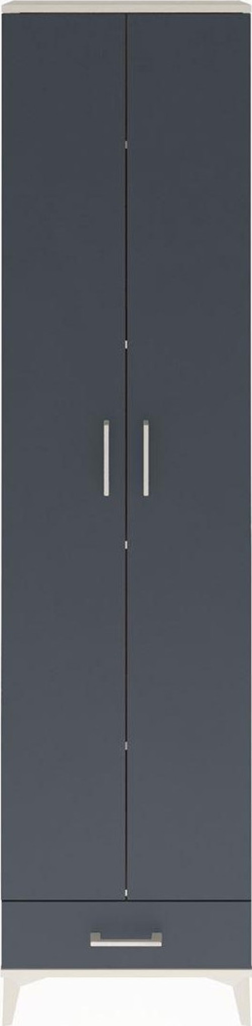 Arges Dolap 5 Raflı 1 Çekmeceli 2 Kapaklı 60 x 30 x 243 cm Aytaşı - Antrasit