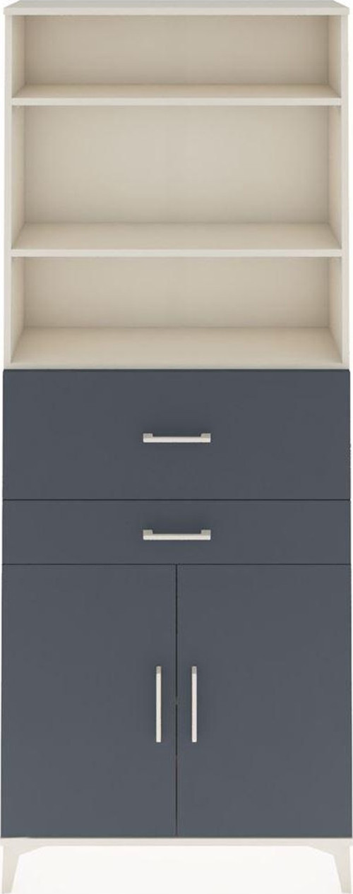 Arges Dolap 4 Raflı 2 Çekmeceli 2 Kapaklı 88x30x221 Aytaşı-Antrasit