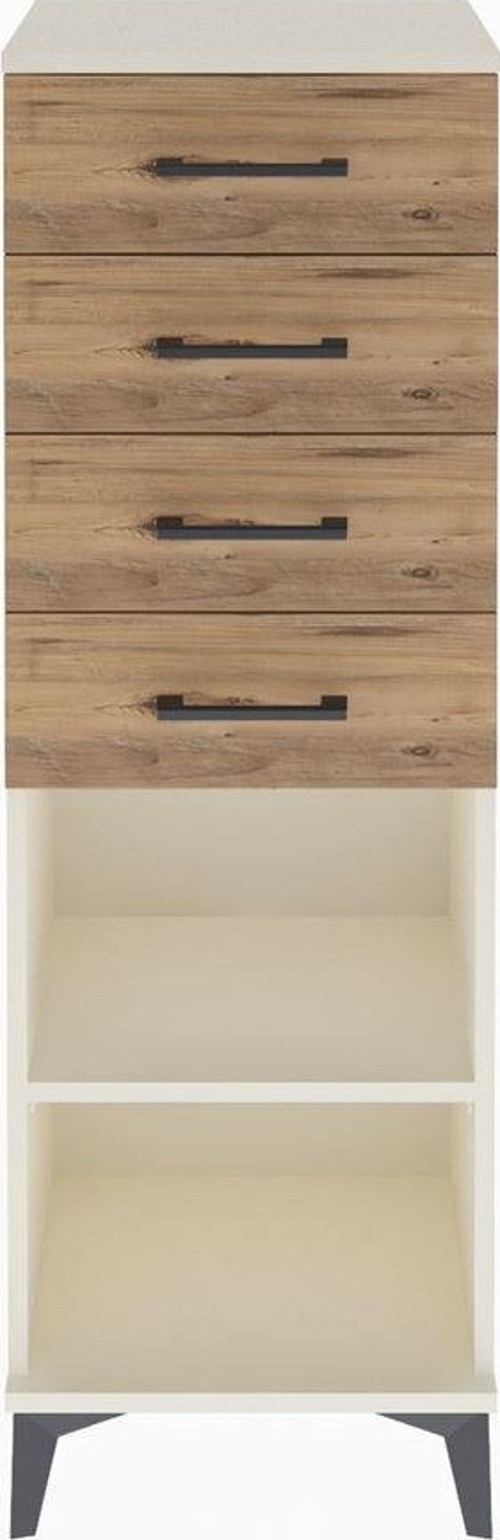 Arges Dolap Tek Raflı 4 Çekmeceli 44x30x134 Aytaşı-Çam
